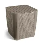 Dārza galdiņš/uzglabāšanas kaste Luzon Flat Wicker bēšs Foto 1