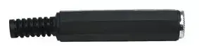 Plug 6.35mm stereo cable mount plastic