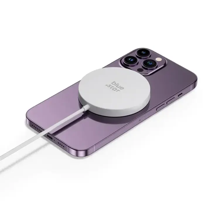 Wireless charger BLUE STAR Charing Pad 15w compatible with MagSafe white Foto 8