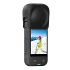 Silicone protective lens cover Puluz for Insta360 X3 (black) Foto 4