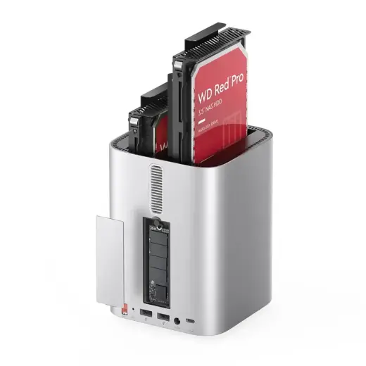 Orico MiniTower Docking Station with Hard Drive Bays for up to 56TB - Silver Foto 4