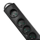 Qoltec Surge protector with Foot Quick Switch | 7 sockets | 1.5m | Black — Foto 10