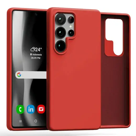 Mercury silikona telefona maciņš Samsung Galaxy S25 Ultra sarkans Foto 1