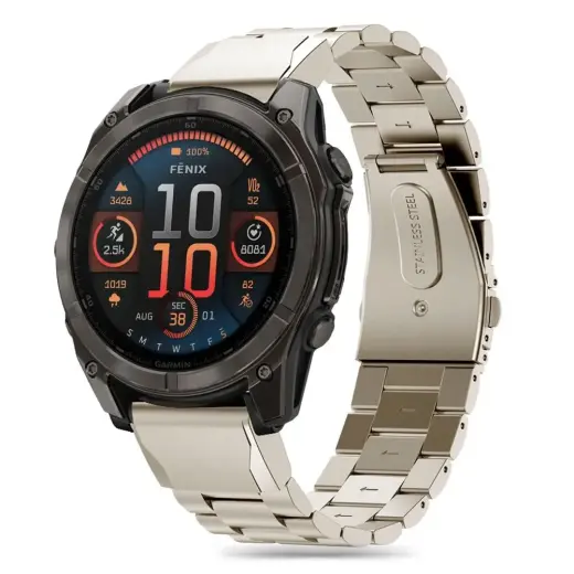 TECH-PROTECT NERŪSĒJOŠĀ TĒRAUDA GARMIN FENIX 5X | 5X PLUS | 6X | 6X PRO | 7X | 8 (51 MM) TITĀNA KRĀSĀ Foto 1