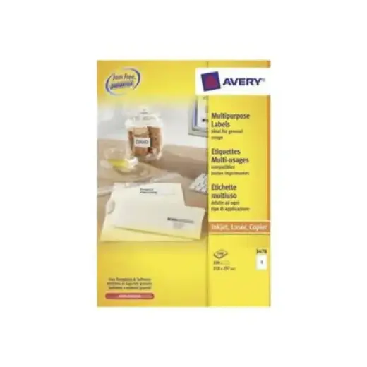 Avery Zweckform, Labels Avery 210 x 297mm, A4 (3478) Foto 2