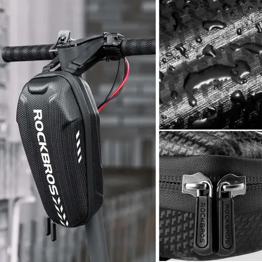 Rockbros B62-1 bicycle bag for handlebar or frame 3 l - black Фото num