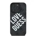 Guess PU Leather 4G Big Love Logo MagSafe Case for iPhone 16 Pro Black Фото num