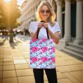 Shopping bag Wonder pattern 1 blue Foto 5