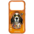 Etui Nimmy Cool&Cute 2.0 Dog do iPhone    17 Pro z magnetyczną zawieszką pomarańczowy Foto 1