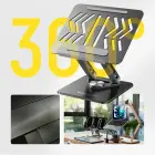 Wozinsky WRS-CPY84SB 360 Aluminum Laptop and Tablet Stand + Free Smartphone Stand - Black Photo