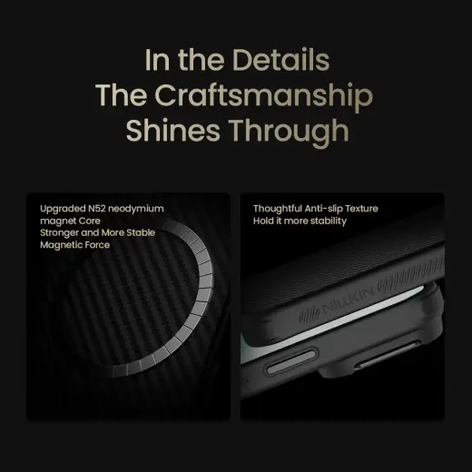 Nillkin CarboProp Aramid Magnetic Case for Apple iPhone 17 Pro Max Black Foto 7