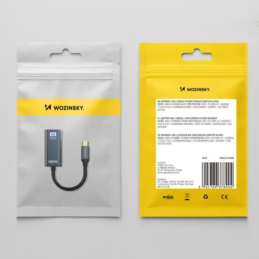 Wozinsky WACH-01 USB-C - HDMI 4K 60Hz Adapter - Black Foto 13