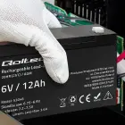 Qoltec  AGM battery | 6V | 12Ah | Maintenance-free | Efficient| LongLife | for UPS, scale, cash register Foto 6