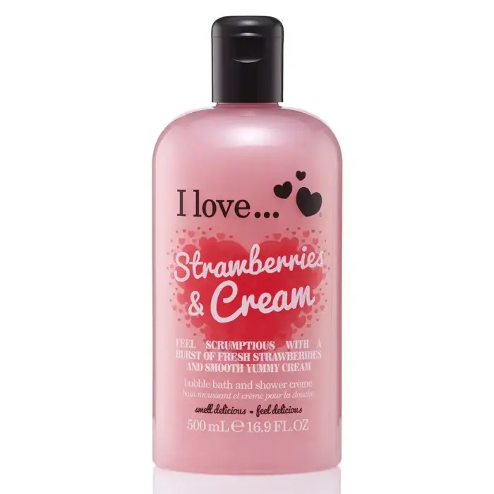 I Love, Strawberries & Cream, Hydrating, Shower Cream, 500 ml Foto 2