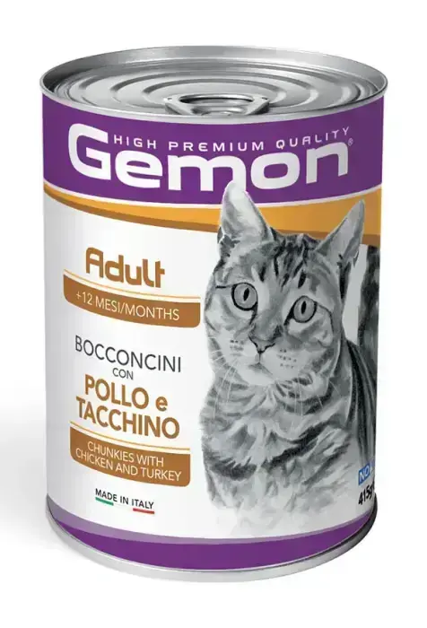 Gemon Cat Adult Chunkies with Chicken and Turkey 415 g