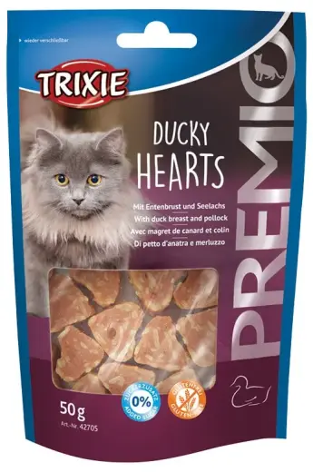 Корм для кошек : Trixie Premio Hearts, утиная грудка|сосиски, 50 г Фото num