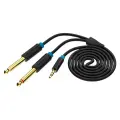 Audio Cable TRS 3.5mm to 2x 6.35mm Vention BACBJ 5m Black Фото num