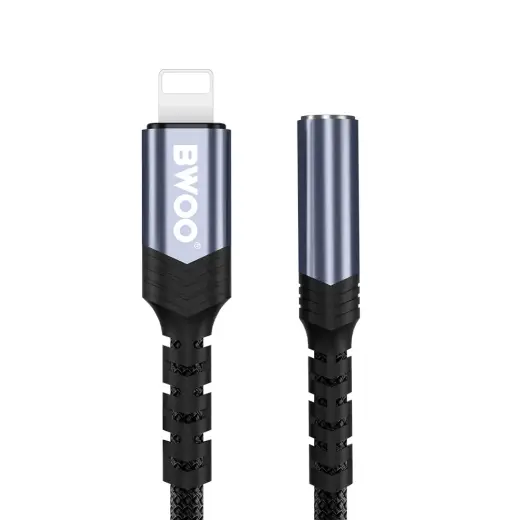 BWOO Adapter AUX 3.5mm - Lightning Black BZ48 Photo