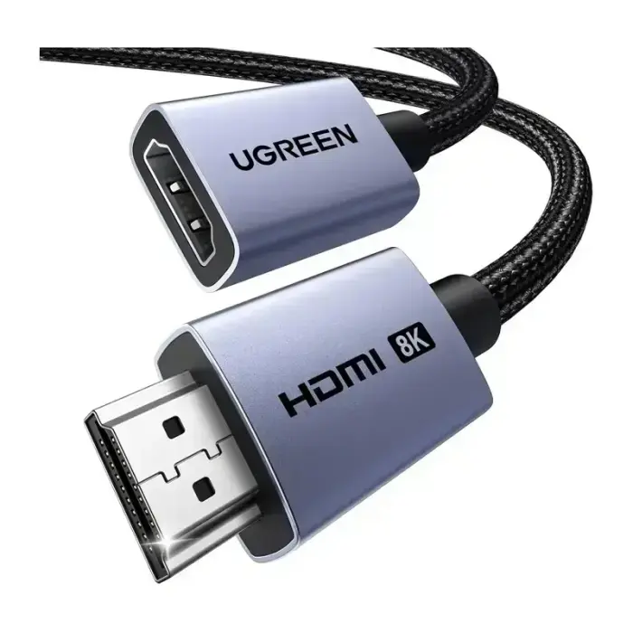 Pagarinājuma kabelis HDMI vīriešu savienotājs – HDMI sieviešu savienotājs, 2 m, HDMI 2.1, 8K@60Hz, HD165, UGREEN
