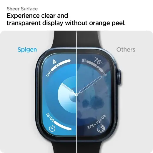 Spigen Elite Shield âEZ FITâ Hybrid Glass 2-PACK for Apple Watch 10 (42MM) - Clear Фото num