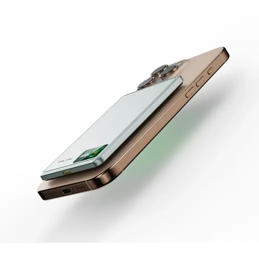 Blavec BJ-03 Slim ārējais akumulators (powerbank) | 10000 mAh | 22.5W | USB-C, MagSafe | LED ekrāns | pelēks Foto 3