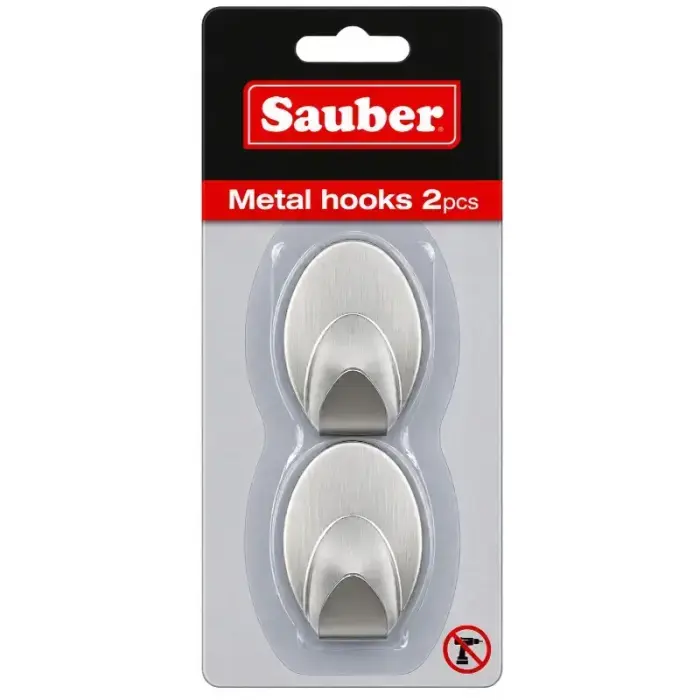 Oval iron hooks, 2 pcs.
