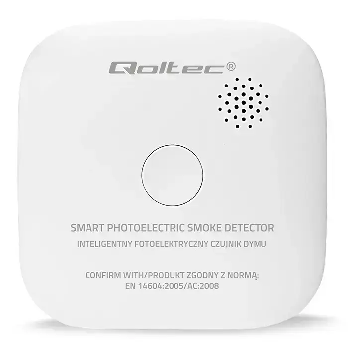 Qoltec Certified Wireless Smoke Detector with Battery | Sensor life: 10 years | Battery life: 10 years | Alarm: 85dB | LED Foto 6