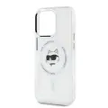 Karl Lagerfeld IML Choupette Head Metal Frame MagSafe Case for iPhone 15 Pro Max Transparent — Foto 3