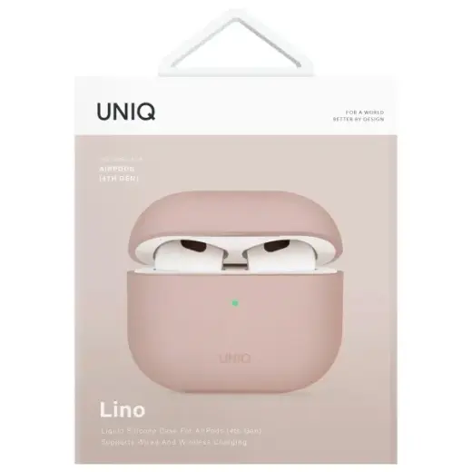 UNIQ case Lino AirPods 4 Silicone pink blush Foto 6