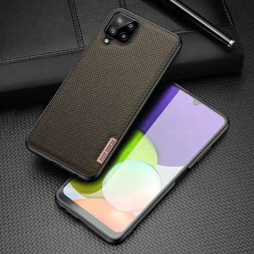 Dux Ducis Fino case covered with nylon material for Samsung Galaxy A22 4G green Photo