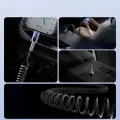 Joyroom S-A43 Crystal-Clear Series 30W USB-C - Lightning spiral cable 1.5m - black Foto 6