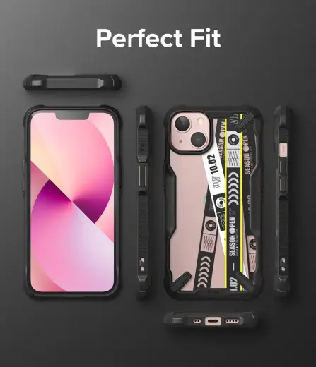 Ringke Fusion X Design durable PC Case with TPU Bumper for iPhone 13 mini black (Ticket band) (FXD540E43) Photo