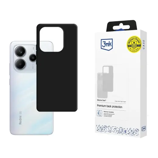 3mk Silicone Case for Xiaomi Redmi Note 14 5G - black