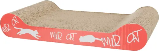 Nail sharpener : Trixie Wild Cat scratching cardboard, 41 × 7 × 24 cm, orange Photo
