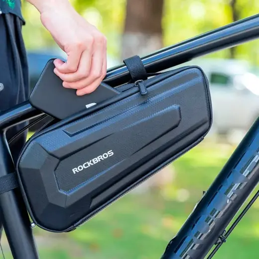 Rockbros B66 waterproof bicycle bag for frame - black Photo