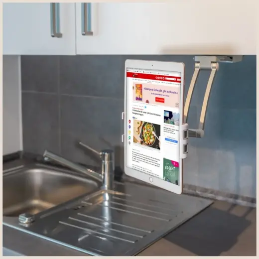 Uchwyt kuchenny 4smarts ErgoFix H7 do     tabletów i smartfonów, srebrny Photo