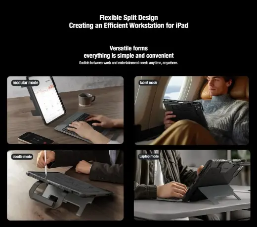 Nillkin Bumper GO Keyboard Case (Backlit Version) for iPad Pro 12.9 2020|2021|2022| Air 13 2024 Black Фото num