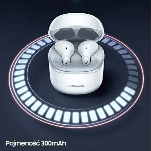 USAMS Słuchawki Bluetooth 5.0 TWS SYseries SY02 bezprzewodowe biały|white BHUSY01 Foto 8