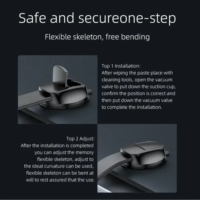 Magnetic car phone holder Forcell F-Grip MagFlex windshield / dashboard / air vent black Photo