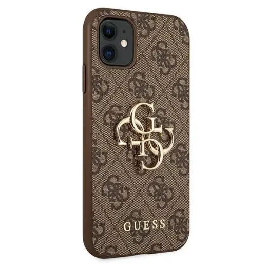 Guess case for iPhone 11 | XR from the 4G Big Metal Logo series - brown Photo