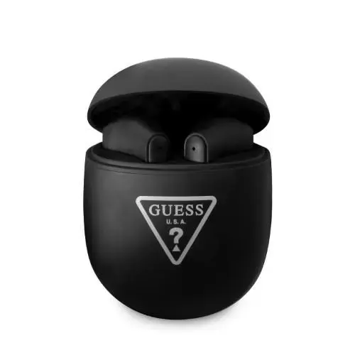 Guess GUTWST82TRK TWS Bluetooth headphones + docking station black|black Triangle Logo Foto 1
