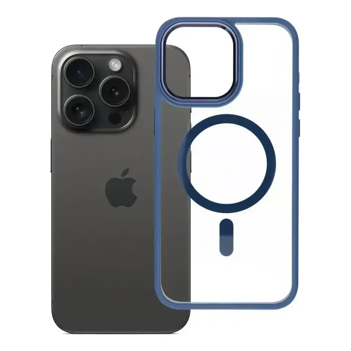 ROAR MAG BUMPER maciņš ar MagSafe atbalstu telefonam iPhone 15 Pro Max tumši zils