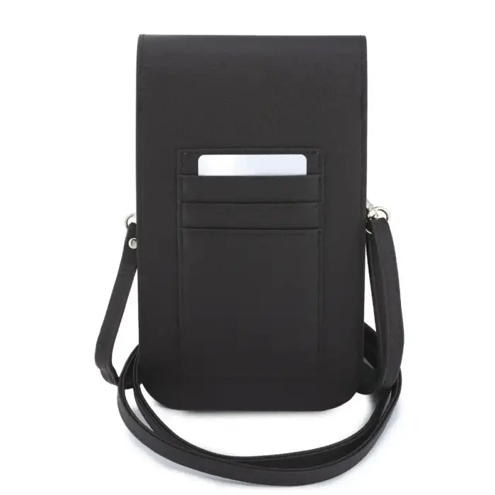 Guess PU Grained 4G Metal Logo Phone Bag Brown