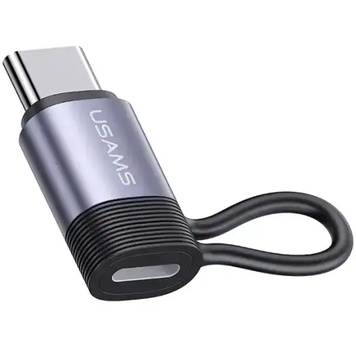 USAMS Adapter AU17 Lightning - USB-C 30W stalowy|aluminium SJ677LN01 (US-SJ677) Фото num