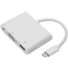 Qoltec Hub Adapter USB-C 3.1 3in1 | USB 3.0 | VGA | USB-C 3.1 PD 92W Фото num
