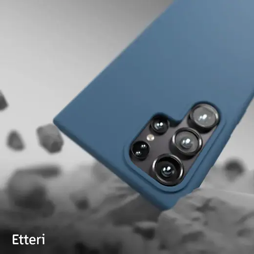 Etteri silikona telefona maciņš Samsung Galaxy S25 Ultra tumši zils Foto 9