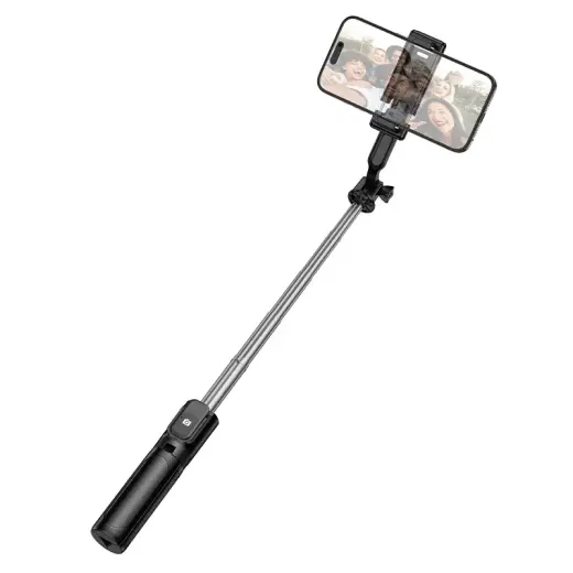 Borofone Selfie Stick BY14 Graceful bluetooth with tripod and remote control black Foto 3