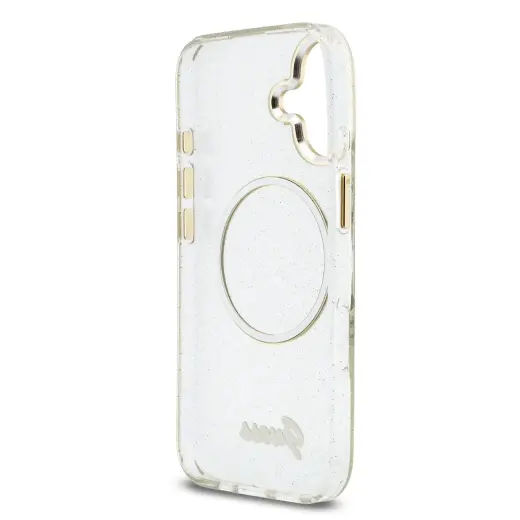 Guess IML Glitter Script Strap MagSafe Case for iPhone 17 Transparent Foto 4