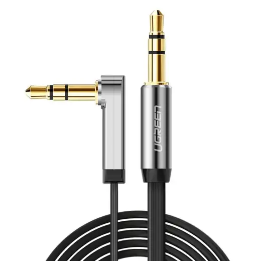 Ugreen AUX 3,5 mm mini jack flat angle cable 0,5 m black (AV119 10596) Foto 2