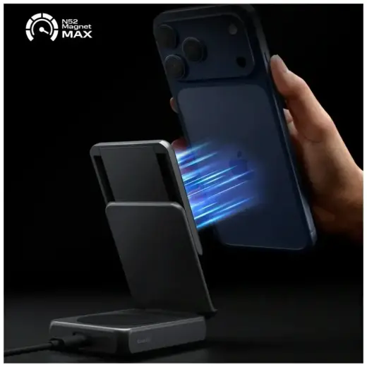 Ładowarka indukcyjna 2w1 Spigen           Essential Qi2.2 25W MagSafe czarny Photo